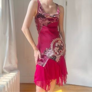 Vintage Betsey Johnson Silk Paisley Dress